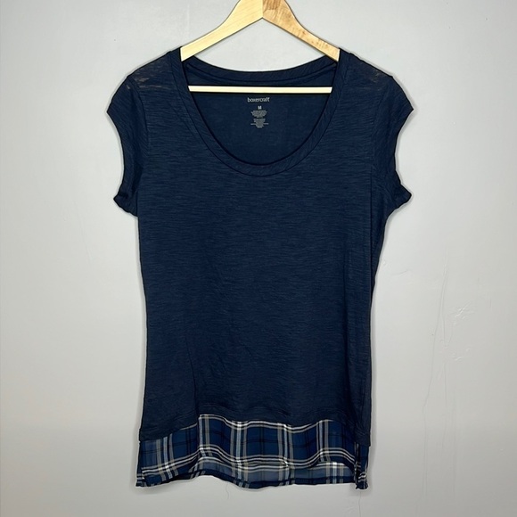 BOXERCRAFT MEDIUM BLUE SHORT SLEEVED SCOOP NECK SLEEP SHIRT - Picture 1 of 5